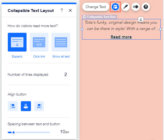Wix Editor: Adding and Setting Up Collapsible Text