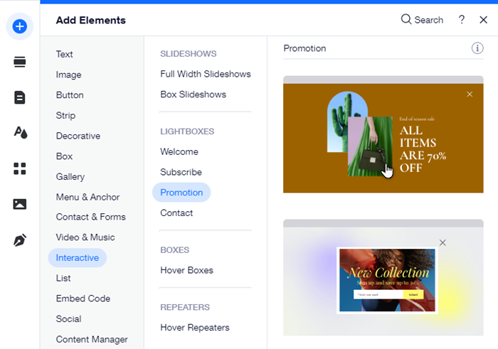 Wix Editor Adding And Setting Up A Lightbox Help Center Wix