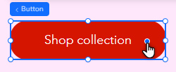 Vue rognée montrant la poignée de rayon sur un bouton.