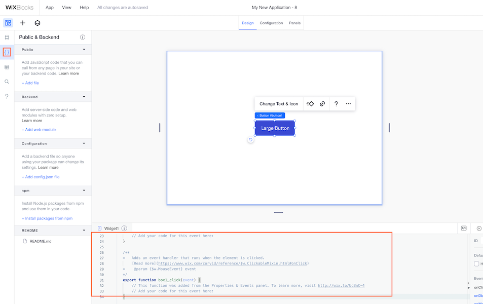 público e painel de back-end