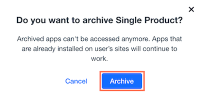 archive button