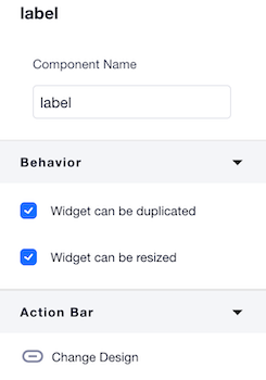 widget behavior