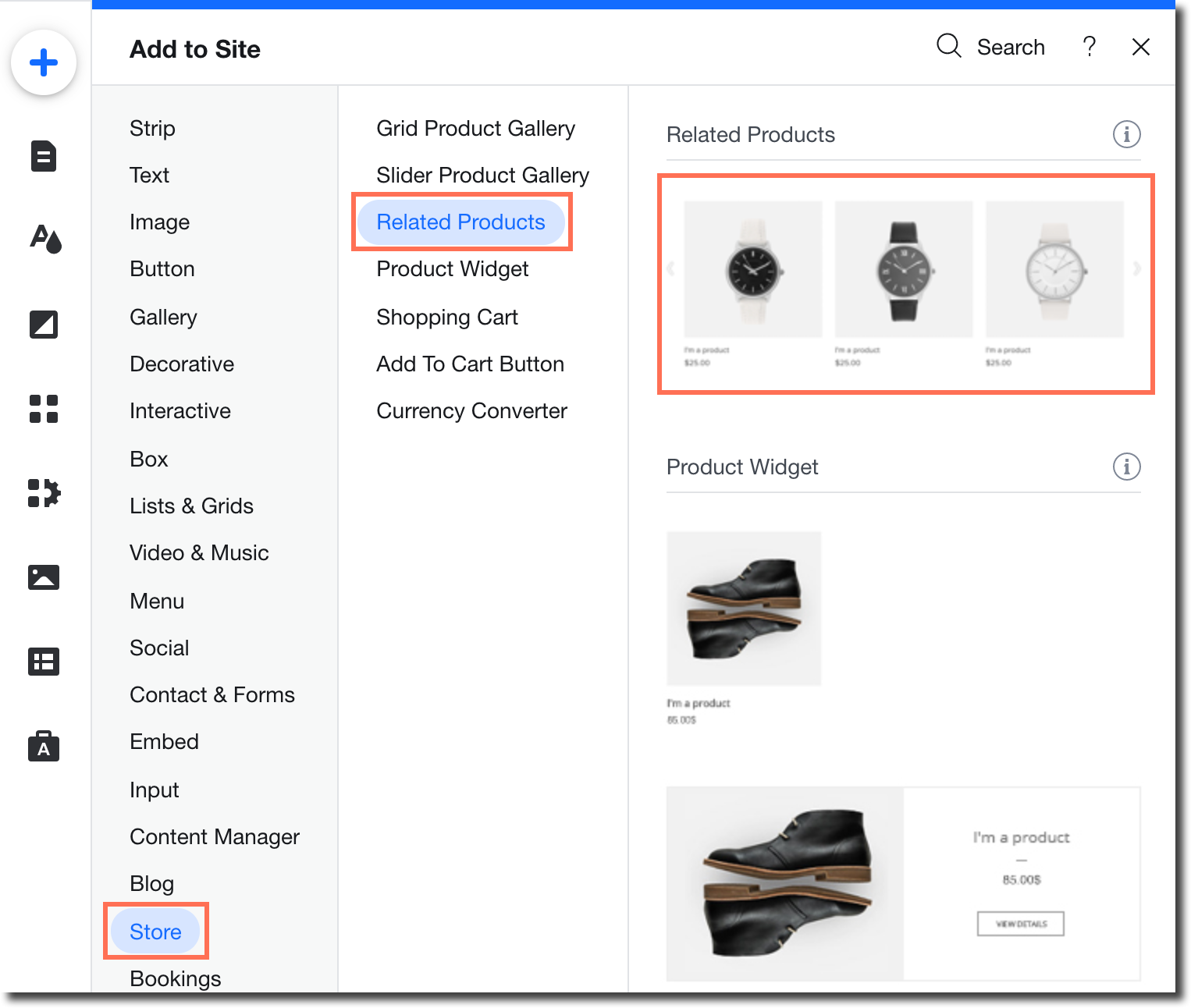 Wix Stores Adding A Related Products Gallery Help Center Wix