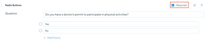 A screenshot showing how to make a field required on your standalone form