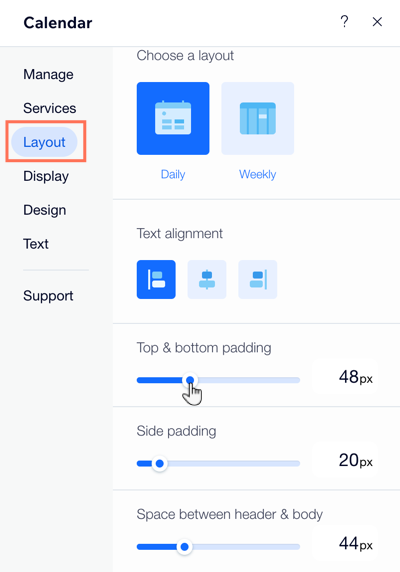 Wix Bookings : Personnaliser les pages de l'agenda de réservation