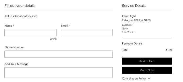 Une capture d'écran montrant la page de paiement sur un site en ligne.