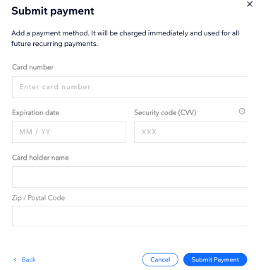 A screenshot showing how to submit a payment to resolve your customer's grace period.