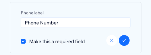 A screenshot showing the make this a required field checkbox when setting up your default booking form.