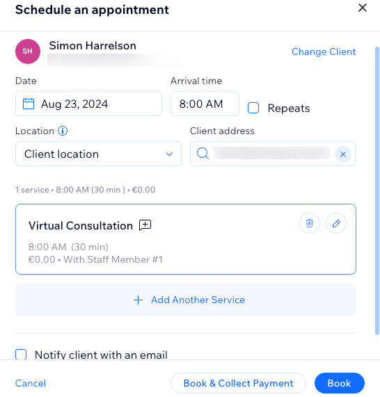 A screenshot showing how to book a client in from the appointment waitlist in the booking calendar.