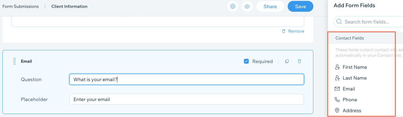 Wix Forms: Managing Your Forms from the Dashboard, Help Center