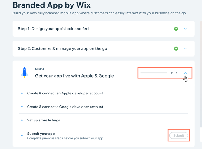 Branded App By Wix アプリの承認申請をする サポートセンター Wix Com