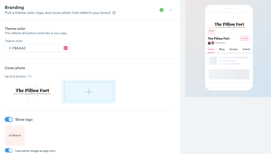 Branded App by Wix Personnaliser le design de votre appli Centre d