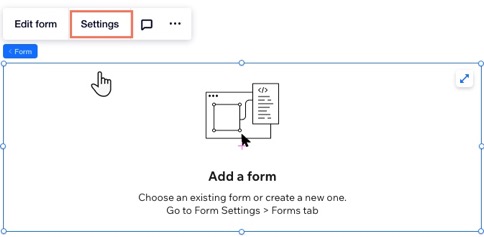 Uma captura de tela do novo elemento de formulário adicionado no Editor X.