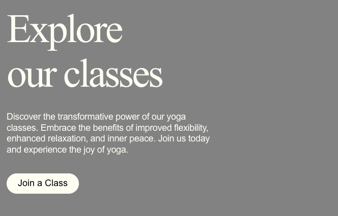 An example of a call to action on a landing page with a button titled 'join a class'