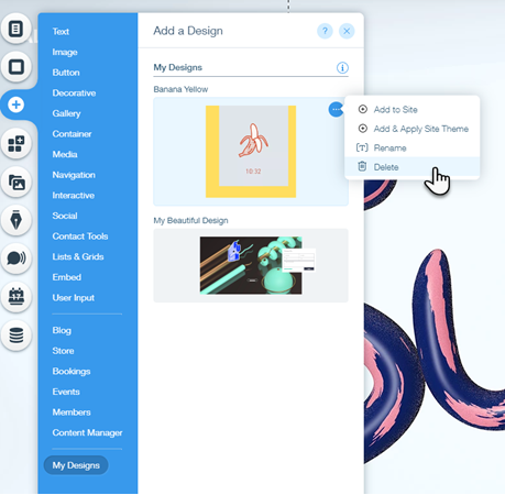 Wix Editor: Saving and Reusing Customized Elements (My Designs) | Help ...