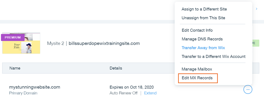 Adding Or Updating Mx Records In Your Wix Account Help Center Wix Com