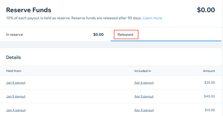 add funds to wix payments account