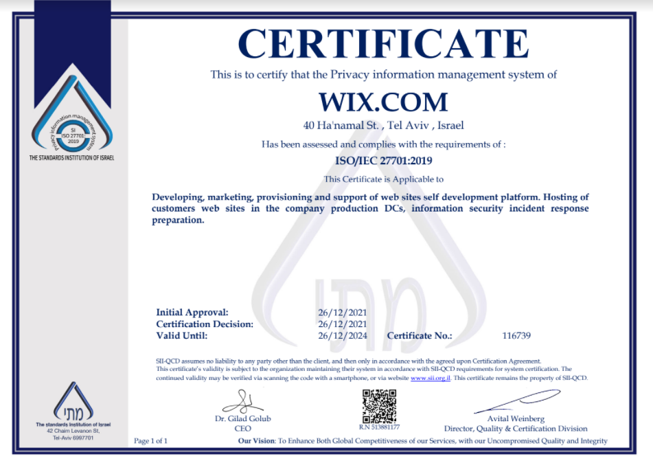 ISO Certificate