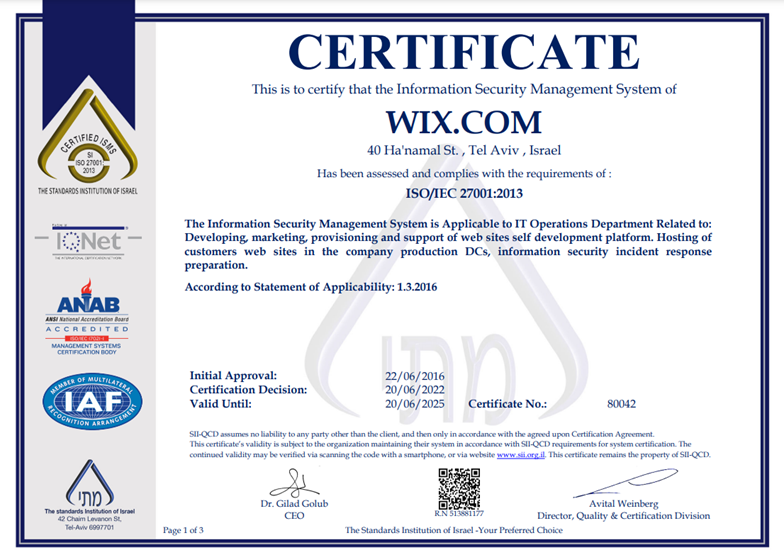 ISO 27001 cert,