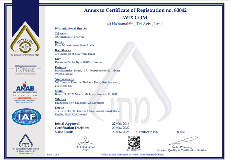 Certificat ISO,