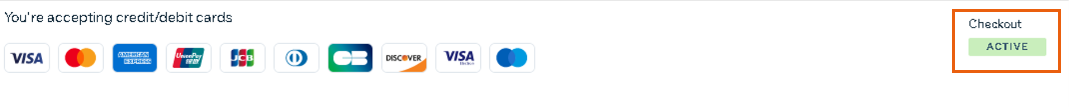 A screenshot showing 'Active' next to a payment provider.