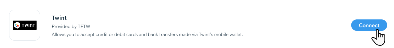 Twint connect button,