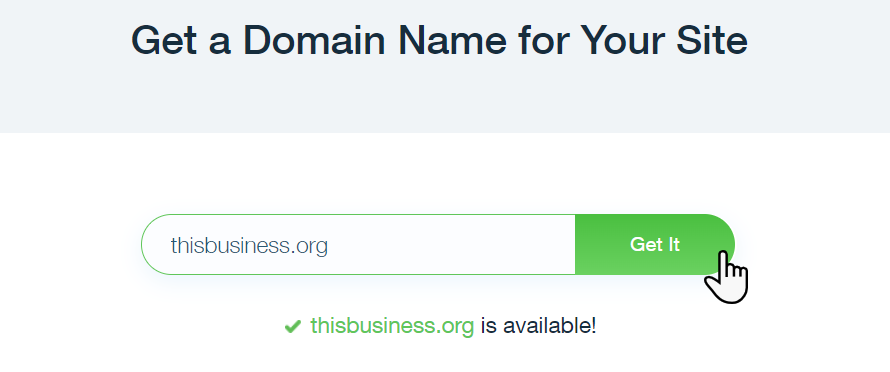 A screenshot showing how to check if a domain is available.