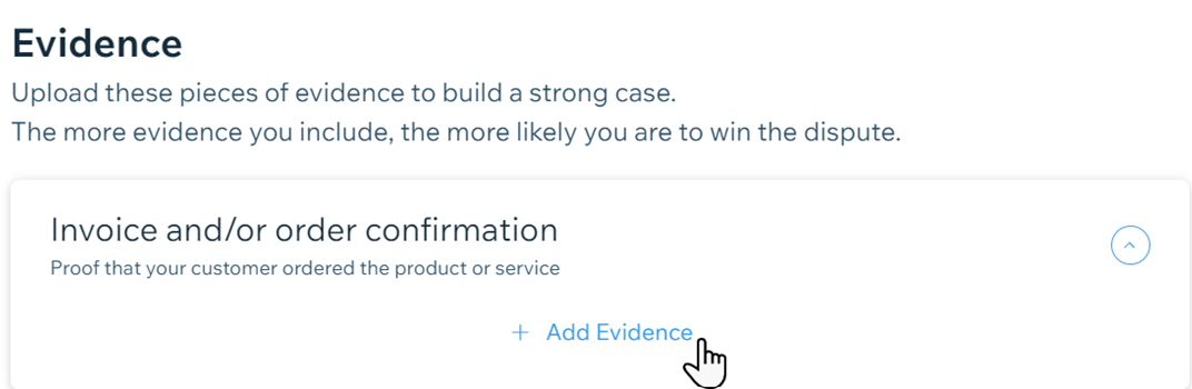 Adding evidence to build your case,