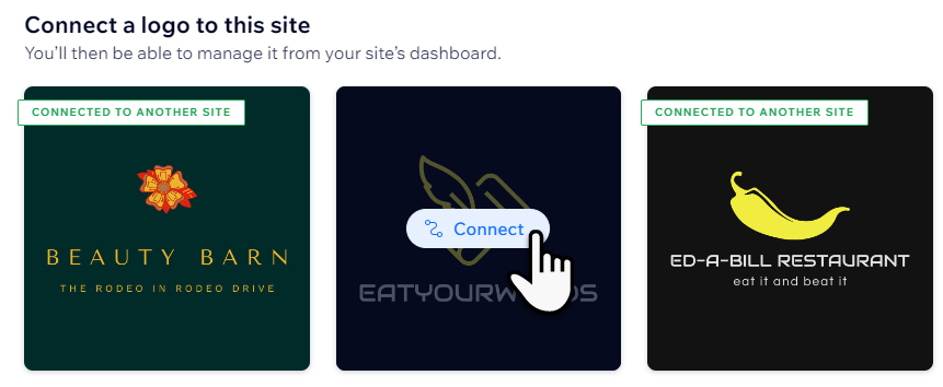 3 logo options to connect,