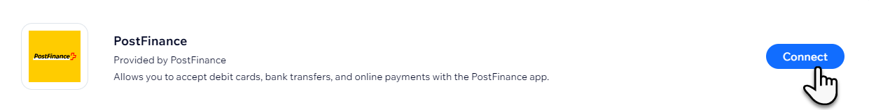 postfinance 연결하기