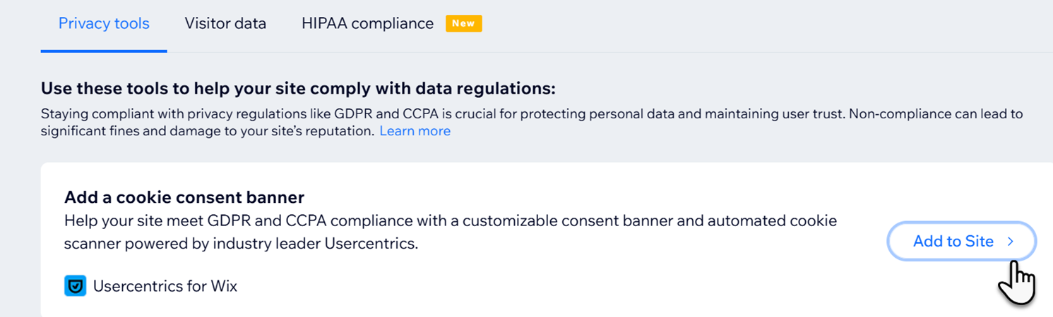 adding usercentrics banner,