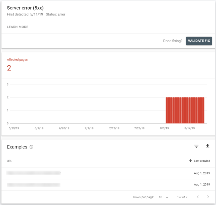 Google Search Console 500 エラーメッセージ サポートセンター Wix Com