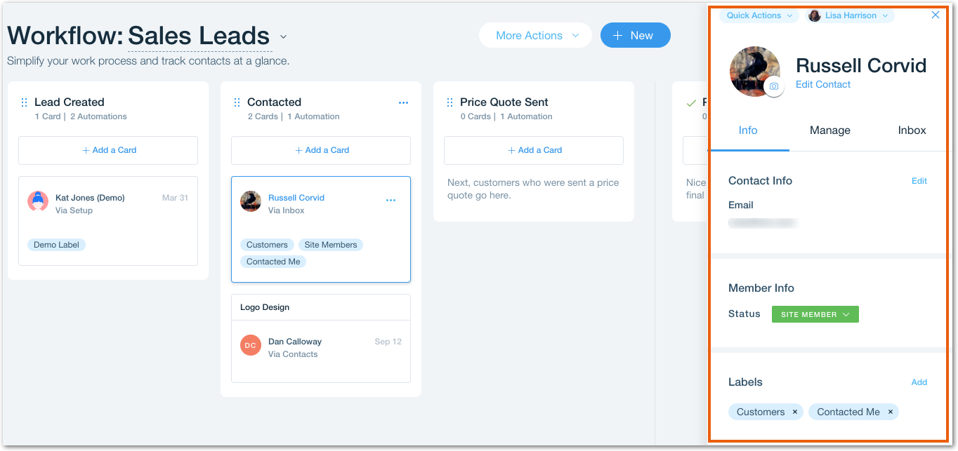 About Your Contact List Help Center Wix Com