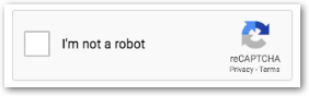 Screenshot of a reCAPTCHA field with I'm not a robot checkbox.