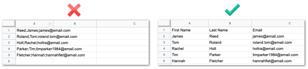 Importing Contacts By Uploading A Csv File Help Center Wix Com