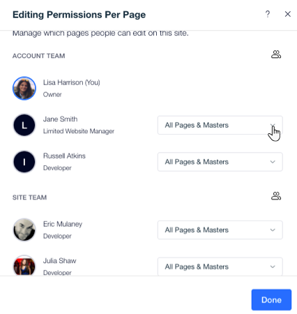 Platform Manager – Profiles Editing