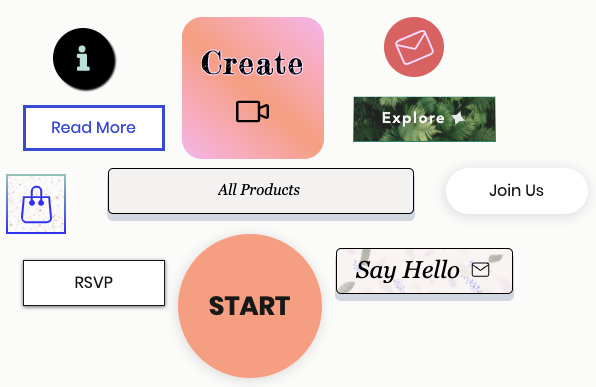 Examples of many button designs you can create in the Studio Editor