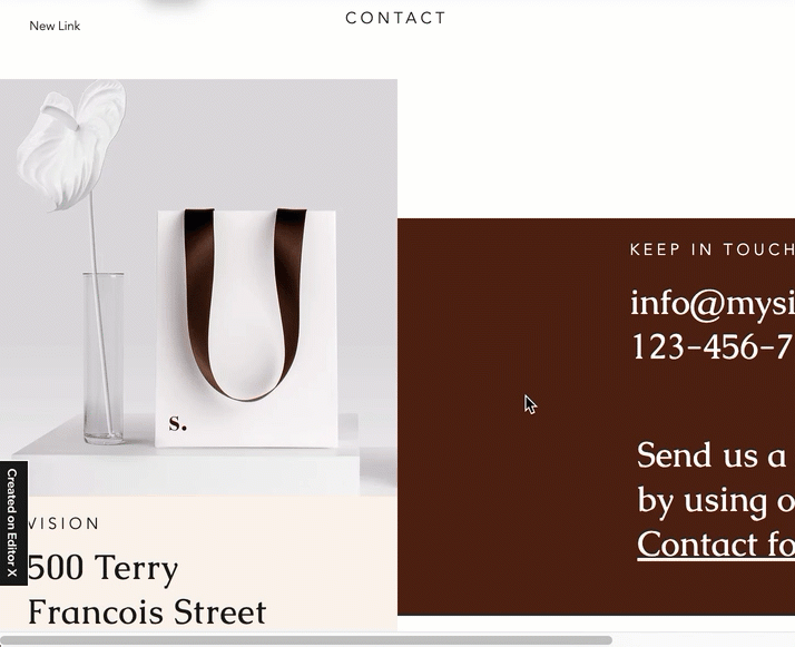 An example of a site with a blank space on the side and a scroll bar that was automatically added