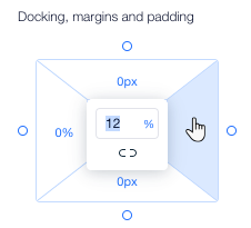 A screenshot of the Position box, where you can create margins around an element