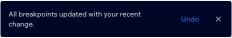 A screenshot of a message you see in the Editor when making a data change as it affects all breakpoints