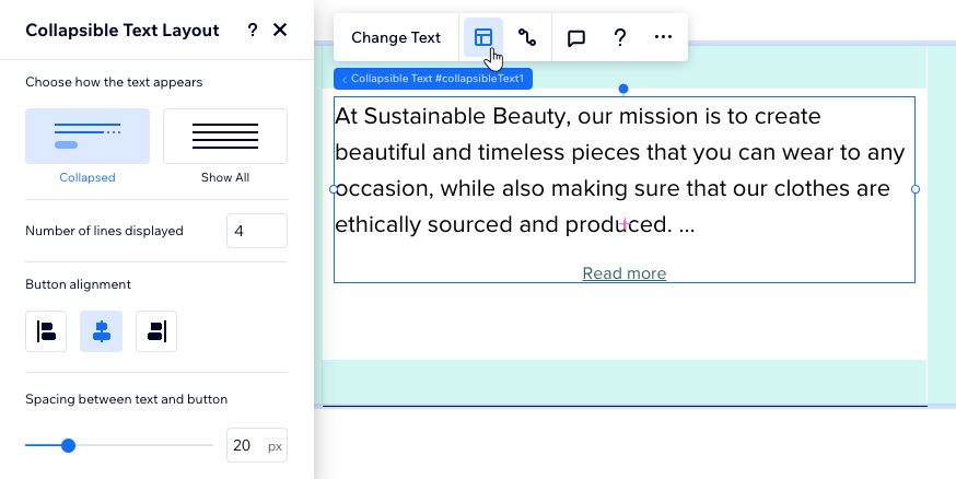 Wix Editor: Adding and Setting Up Collapsible Text