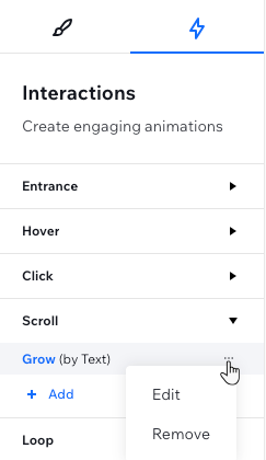 Removing the scroll animation, from the Inspector panel