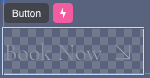A button set to appear on hover, appearing with a checkered overlay on the canvas in the Studio Editor