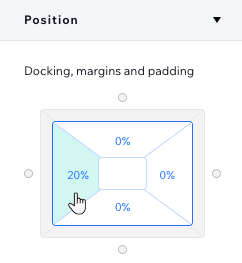 Setting the page padding in the Inspector panel