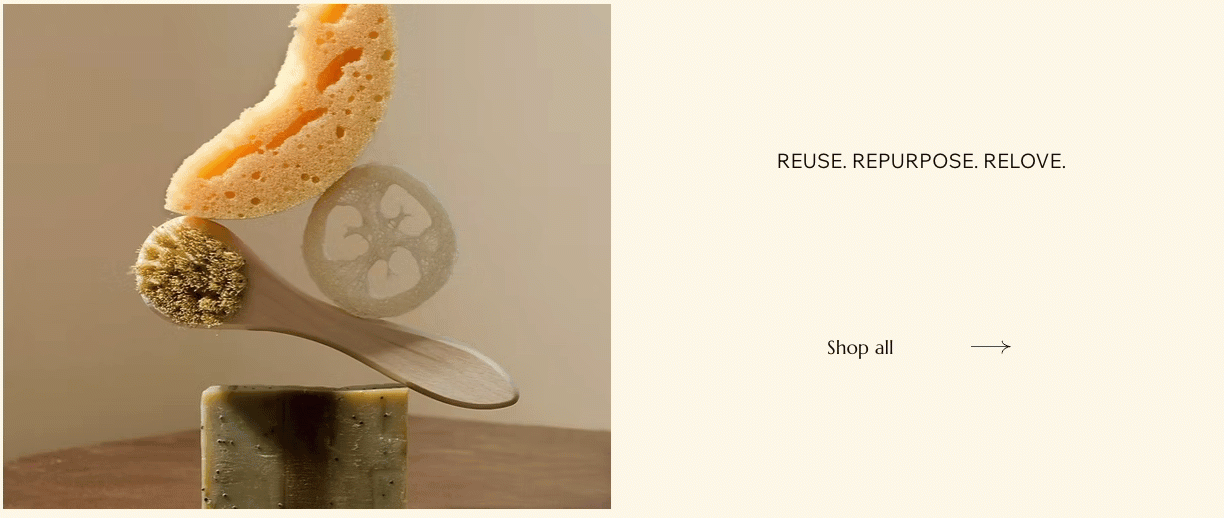 A text particles element with the Reveal style, shown on a site built in the Studio Editor