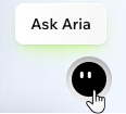The Ask Aria icon in the Wix Harmony Editor