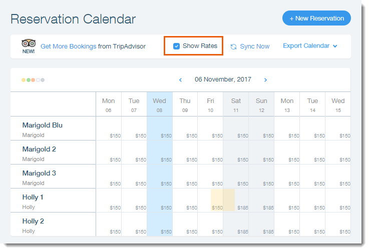 Displaying Room Rates on Your Reservation Calendar Help Center