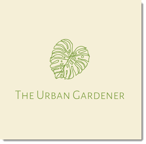 Wix サイトに表示されている「The Urban Gardener」という名前のビジネスのロゴ。