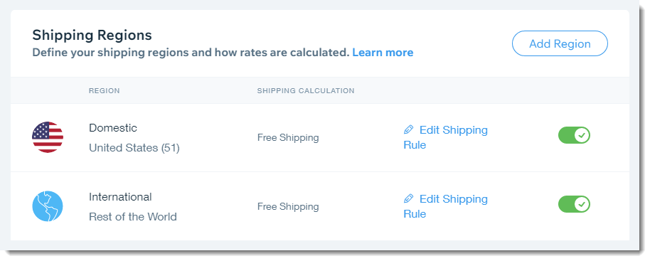 A Guide To Setting Up Shipping In Wix Stores Help Center Wix Com