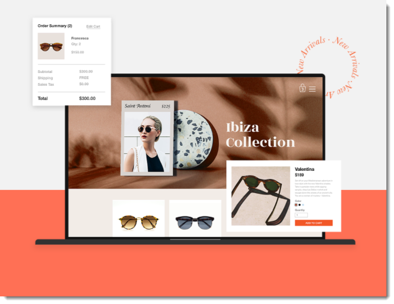 Визуальный редактор Wix Ecommerce для создания онлайн-магазина